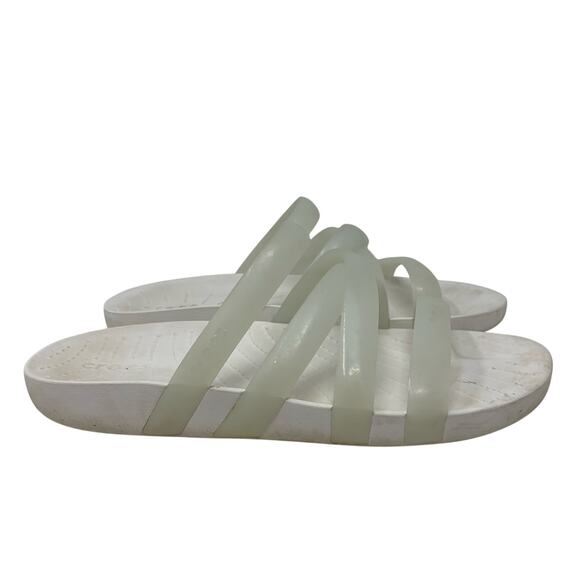 Crocs Splash Glossy Strappy Slide Sandal Womens Size 9 - Picture 1 of 5
